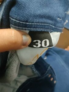 Stylish Ripped Blue Denim Jeans full new