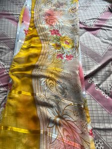 silk saree yellow