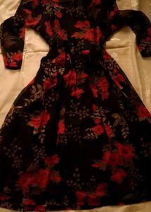 Chic Floral Midi aesthetic Dress