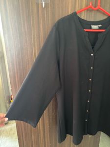 Classic Black Button-Up Blouse