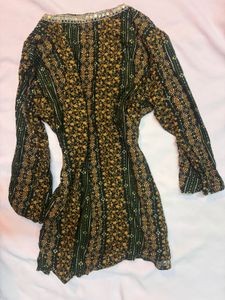 Floral Print short kurti