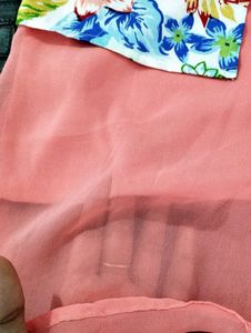 Floral Print Layered Dress Top
