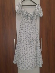 URBANIC Floral Print Milkmaid Dress