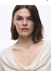 H&amp;M Cream Cowl Neck Long Sleeve Top