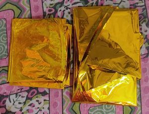 Star And Heart Shape Golden Foil Balloon