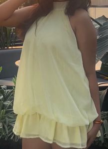 Chic Yellow Mini Dress
