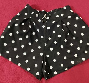 Chic Polka Dot High-Waisted Shorts