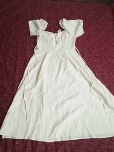 White Puff Sleeve Dress
