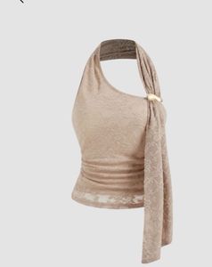 Savana halter neck metal detail top