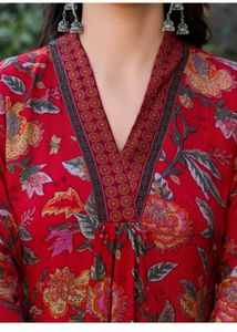Vibrant Floral Print Kurta Set