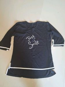 Black "Just Smile" Pajama Set