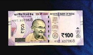 100 Indian Currency Note lucky 786 series