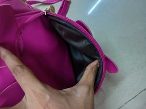 Pink Polka Dot Bow Backpack Bag