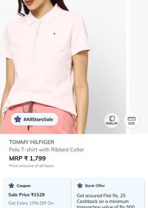 Tommy Hilfiger Pastel Pink Polo Shirt - Women