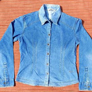 Women's Denim Button-Down Shirt
