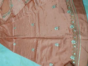 Elegant Peach rajputi poshak
