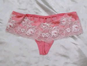 Pink Lace Thong Panty🩷