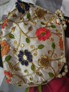 Embroidered Clutch Bag