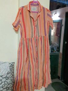 Long Over Coat Wear/ Simple One Piece Type Dress.