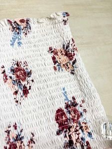 Smocked Floral Tube Top