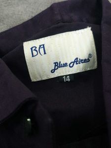 Stylish Dark Purple Button-Up Shirt 10-12 y