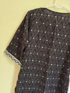 Libas Embroidered Black Kurta