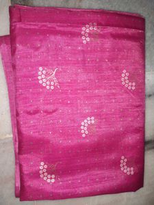 Vibrant Pink Floral Saree