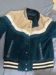 Cozy Color Block Bomber Jacket
