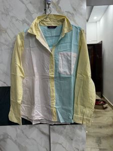 Colorful Striped Button-Up Shirt