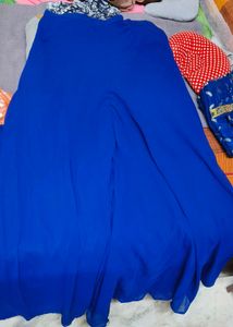 Blue Embroidered Indo Western wear
