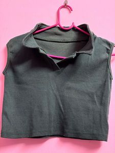 Green Sleeveless Top