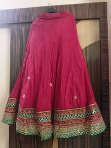 Elegant Pink Ethnic Skirt