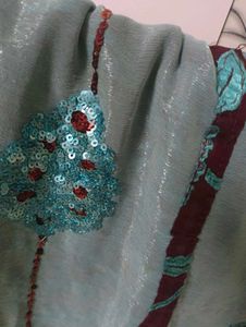 Beautiful Party Wear Saree with stitched blouse