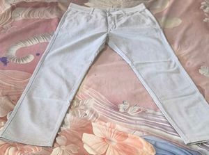 Light grey Striped Pants
