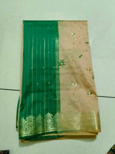 Elegant Peach Saree with Blouse
