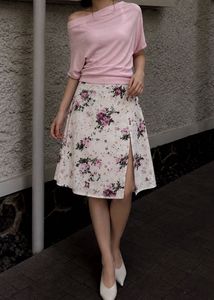 Floral Print Midi Skirt