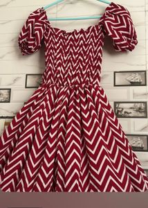 Chic Chevron Print Dress# Not used