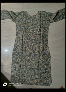 Beautiful Grey Floral Print Kurta