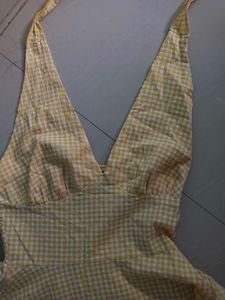 Cute Gingham Halter Dress