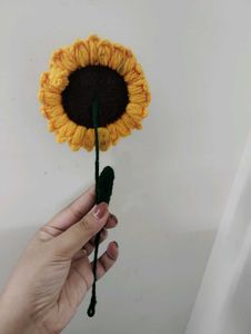 Handmade Crochet Sunflower Decor