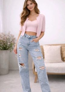 Light Wash Ripped Jeans