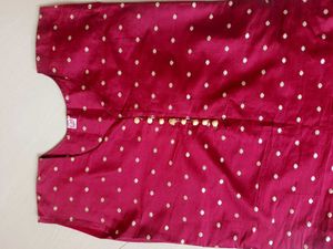 Maroon Polka Dot Kurta
