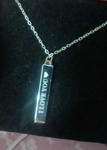 I Love You Silver Necklace