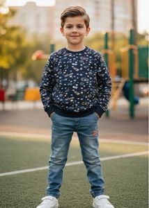 Space Print Sweatshirt