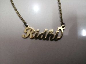 Elegant Gold 'Ridhi' Name Necklace