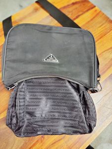 Prada Black Nylon and Leather Re-Edition 2005 Shou
