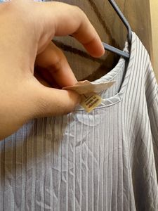 Gray Long Sleeve Top