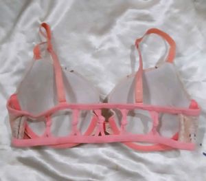 Pink Floral Padded Bra