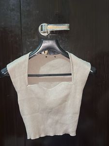 Ribbed Square Neck Tank Top