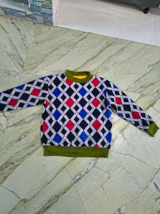 Argyle Print Pullover Sweatshirt from Dubai